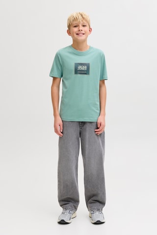T-shirt em algodão biológico - Verde-água - Jack & Jones