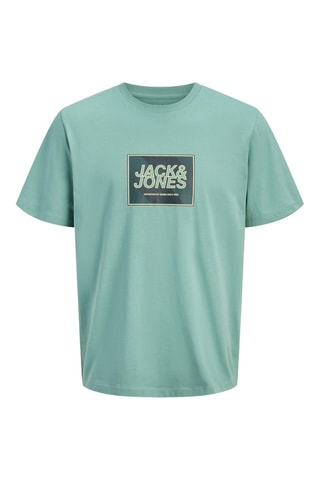 T-shirt em algodão biológico - Verde-água - Jack & Jones
