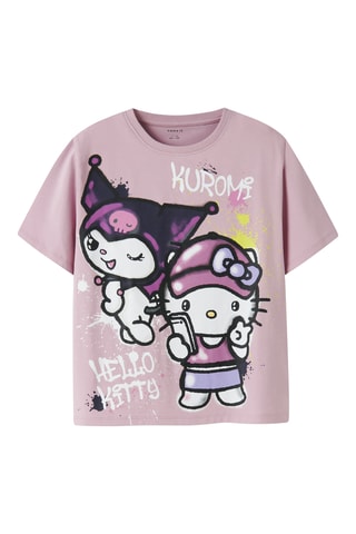 T-shirt em algodão biológico Hello Kitty - Rosa - Name It