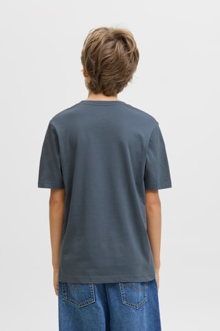 T-shirt em algodão biológico - Azul-cinza - Jack & Jones
