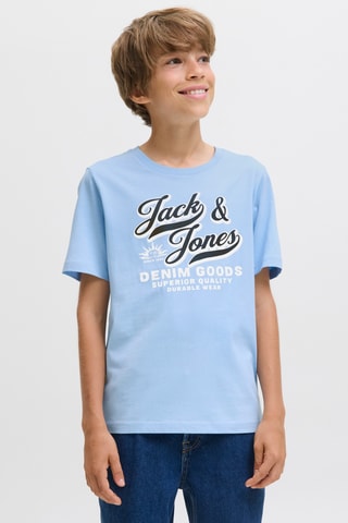 T-shirt em algodão biológico - Azul-claro - Jack & Jones