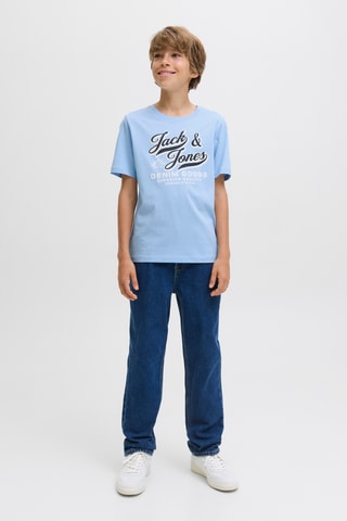 T-shirt em algodão biológico - Azul-claro - Jack & Jones