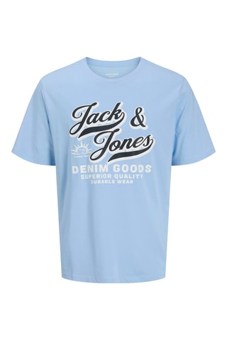 T-shirt em algodão biológico - Azul-claro - Jack & Jones