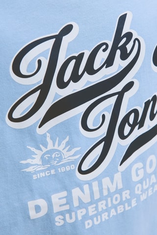 T-shirt em algodão biológico - Azul-claro - Jack & Jones