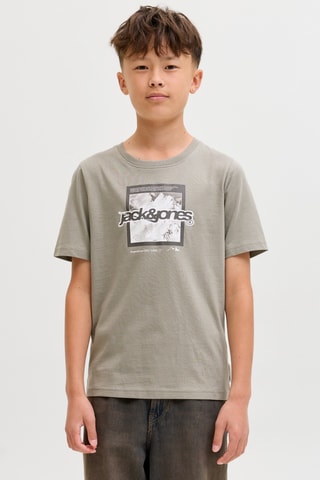 T-shirt em algodão biológico - Caqui - Jack & Jones