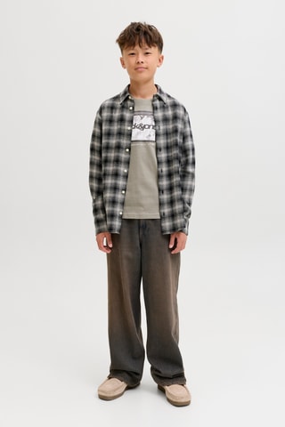 T-shirt em algodão biológico - Caqui - Jack & Jones