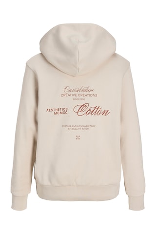 Sweat em algodão biológico com capuz - Bege - Jack & Jones