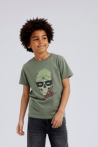 T-shirt regular em algodão biológico - Verde - Name It