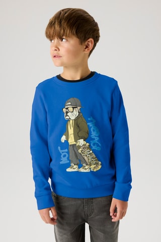 Sweat em algodão biológico - Azul - Name It