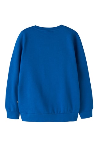 Sweat em algodão biológico - Azul - Name It