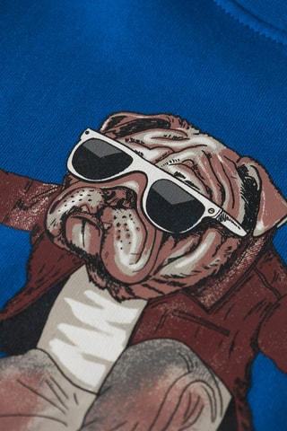 Sweat em algodão biológico - Azul - Name It