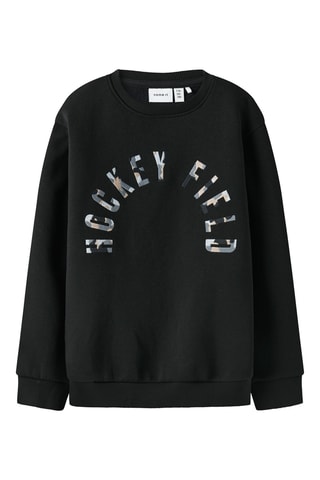 Sweat em algodão biológico - Preto - Name It