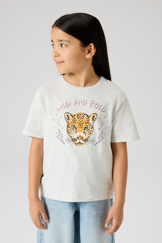 T-shirt em algodão biológico - Cinzento-claro - Name It