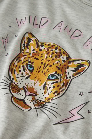 T-shirt em algodão biológico - Cinzento-claro - Name It