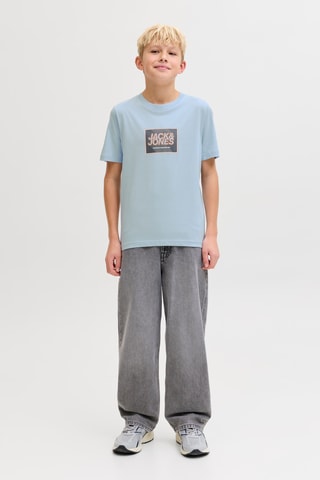 T-shirt em algodão biológico - Azul-claro - Jack & Jones