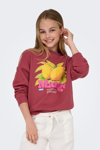 Sweat em algodão biológico - Bordô - Kids Only Girl
