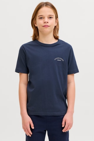 T-shirt em algodão biológico - Azul-marinho - Jack & Jones