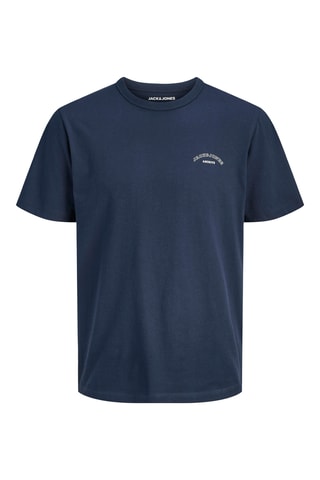 T-shirt em algodão biológico - Azul-marinho - Jack & Jones