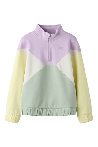 Sweat em algodão biológico - Lilás - Name It