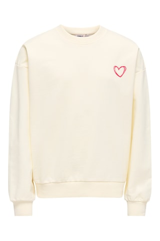 Sweat em algodão biológico - Cru - Kids Only Girl