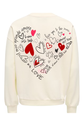 Sweat em algodão biológico - Cru - Kids Only Girl