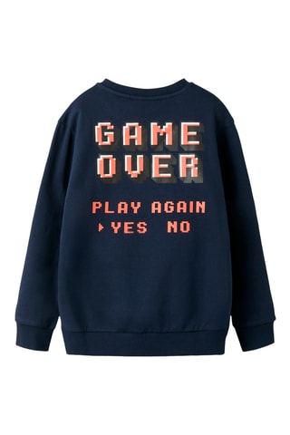 Sweat em algodão biológico - Azul-marinho - Name It