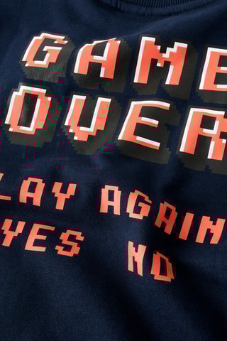 Sweat em algodão biológico - Azul-marinho - Name It