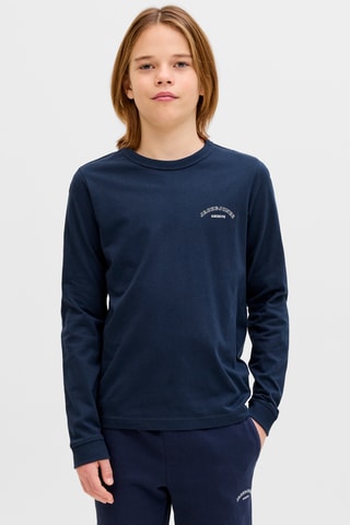 T-shirt em algodão biológico - Azul-marinho - Jack & Jones