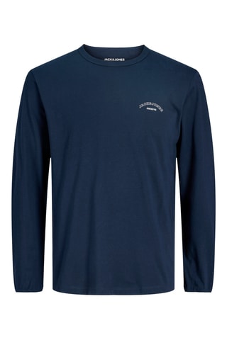 T-shirt em algodão biológico - Azul-marinho - Jack & Jones