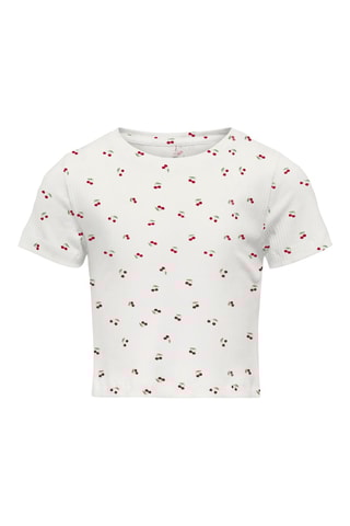 T-shirt em algodão biológico - Branco - Kids Only Girl