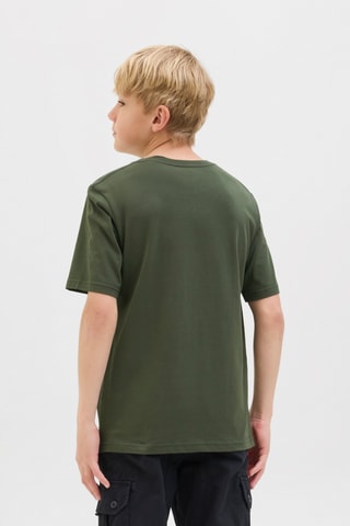 T-shirt em algodão biológico - Verde-escuro - Jack & Jones