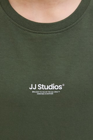 T-shirt em algodão biológico - Verde-escuro - Jack & Jones