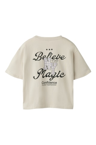 T-shirt em algodão biológico - Bege - Name It