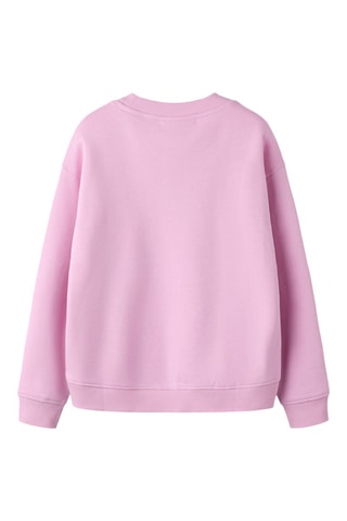 Sweat em algodão biológico - Rosa - Name It