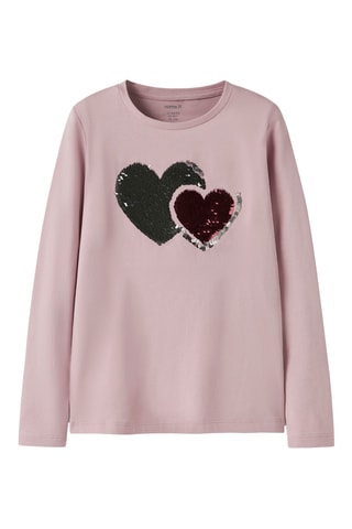 T-shirt em algodão biológico - Rosa - Name It