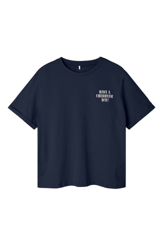 T-shirt em algodão biológico - Azul-marinho - Name It