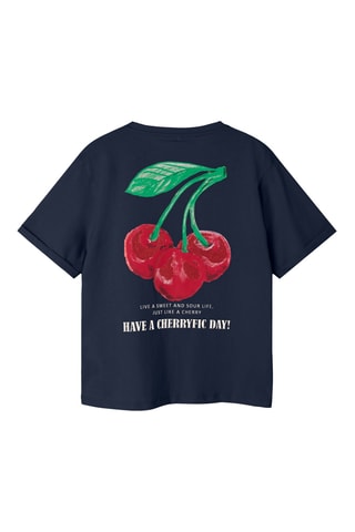 T-shirt em algodão biológico - Azul-marinho - Name It