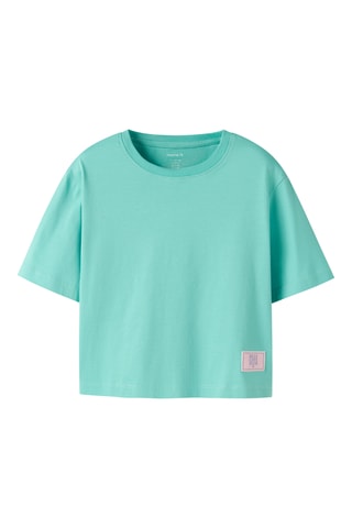 T-shirt em algodão biológico - Turquesa - Name It