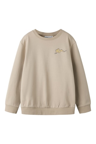 Sweat em algodão biológico - Bege - Name It