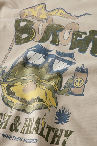 Sweat em algodão biológico - Bege - Name It