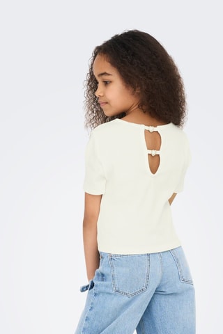 T-shirt em algodão biológico - Branco - Kids Only Girl