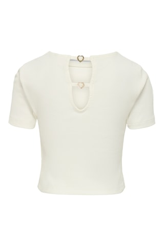 T-shirt em algodão biológico - Branco - Kids Only Girl