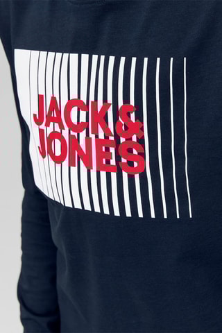 T-shirt em algodão biológico - Azul-marinho - Jack & Jones Junior