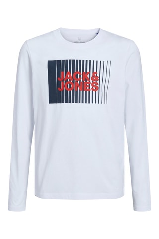 T-shirt em algodão biológico - Branco - Jack & Jones Junior