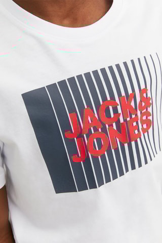 T-shirt em algodão biológico - Branco - Jack & Jones Junior