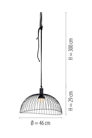 Ledhanglamp David -  Zwart