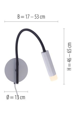 Ledwandlamp Pure-Gemin -  Zilverkleurig