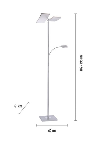 Ledstaanlamp Ruben Zilverkleurig