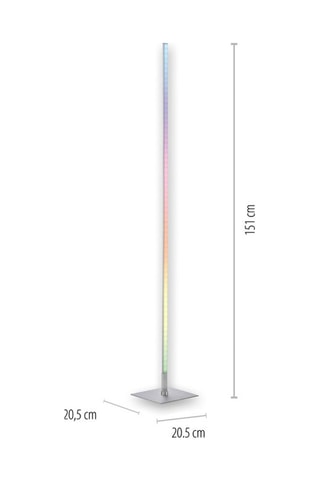 Lampadaire LED Henry Argenté