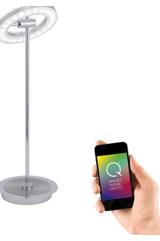 Ledtafellamp Q-Amy Zilverkleurig